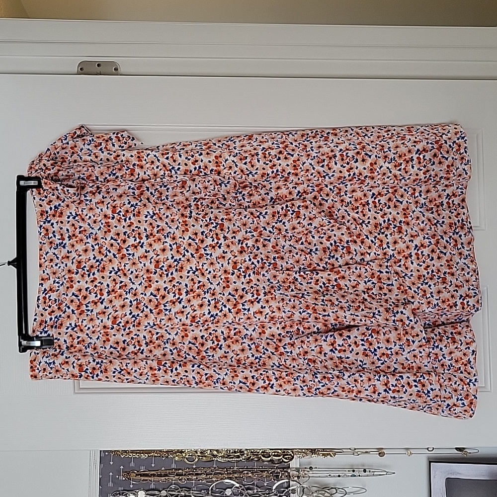 Faux Wrap Floral Skirt